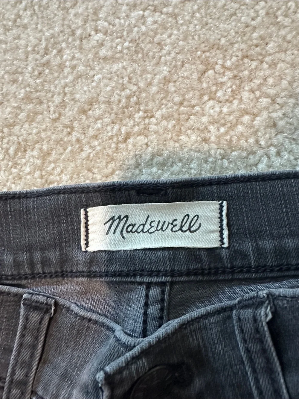 Madewell Black Distressed Skinny Jeans